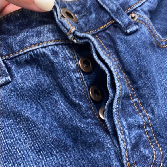 Free People high rise button fly denim shorts 25 - Picture 7 of 10